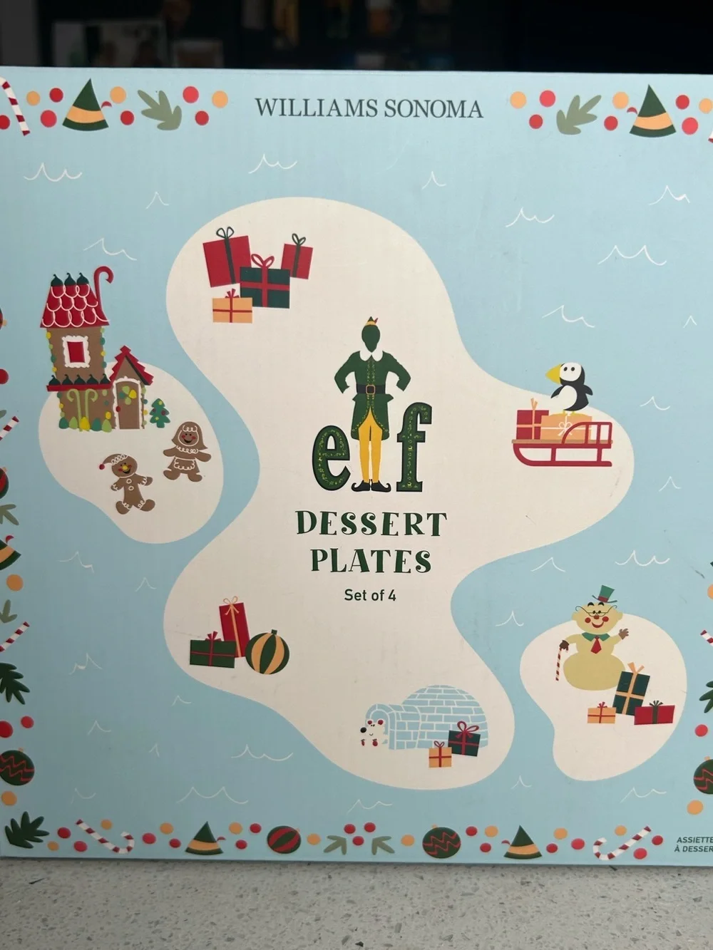 Williams Sonoma | Elf the Movie Dessert Plates (Set of Four)
